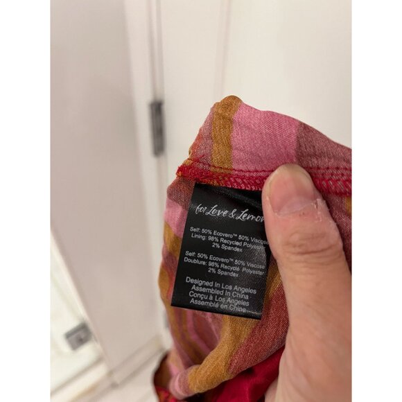 NWT For Love & Lemons Rita Midi Dress Funky Floral Asymmetrical Sz SMALL Cut Out - Picture 10 of 11